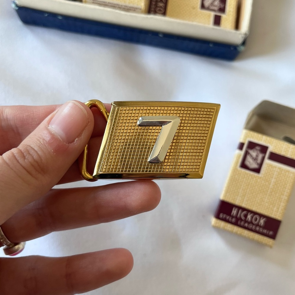 1950s Vintage Gold-Plated Hickok Belt Pelts